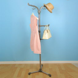 寶優妮不銹鋼衣帽架 臥室簡約掛衣架落地客廳衣服架多功能掛包架