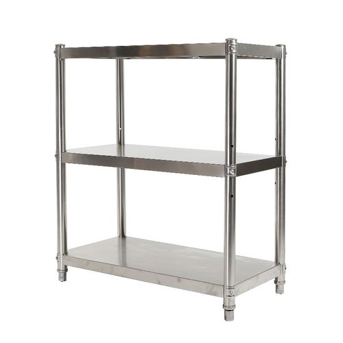 廚房三層置物架微波爐架子加厚不銹鋼收納架家用儲(chǔ)物架3層整理架