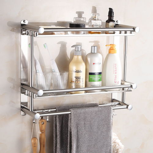 加厚不銹鋼免打孔毛巾架 衛(wèi)生間置物收納的明智之選